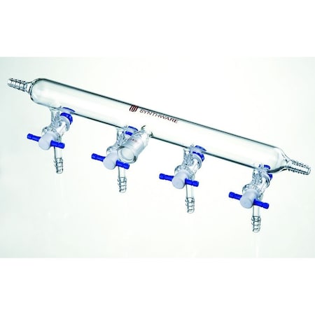 Synthware MANIFOLD, NITROGEN/ARGON LINE, TEFLON, 14/20, 4 PORT, 2mm. M211042